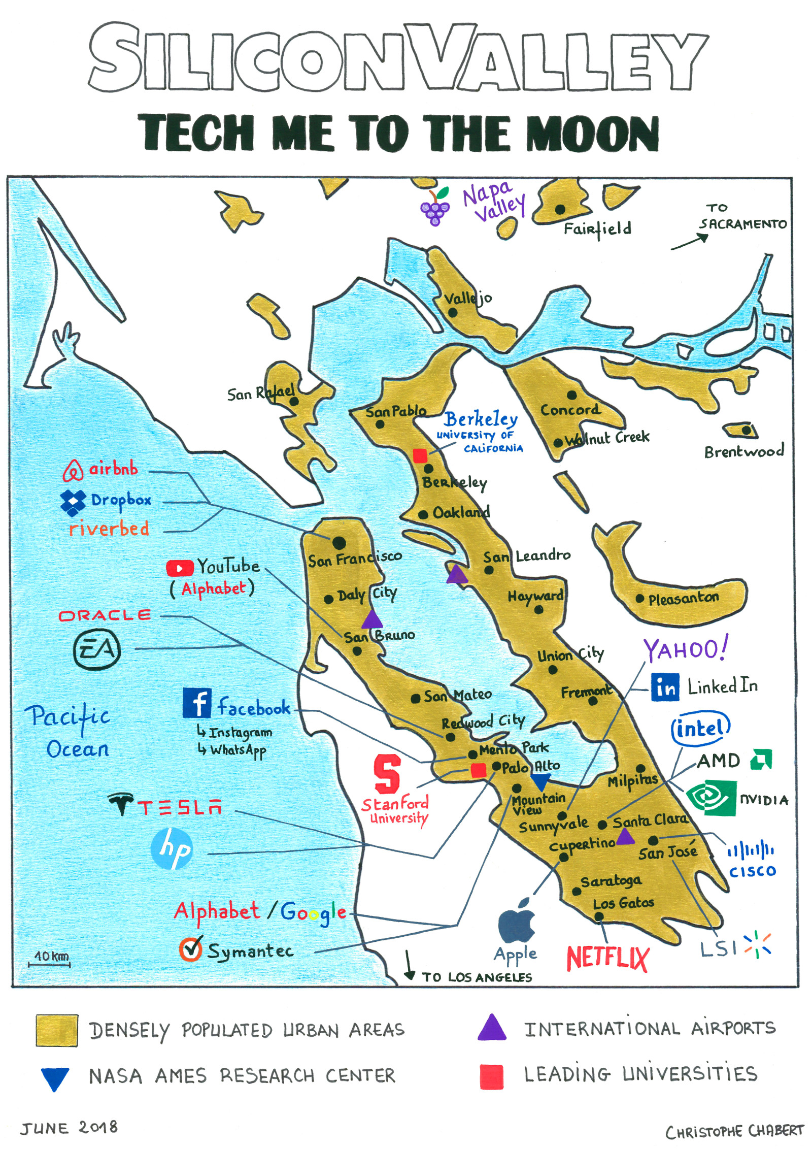 Silicon Valley Map California - Rosa Wandie