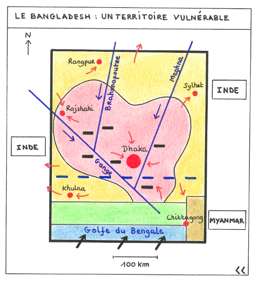 Le Bangladesh un territoire vulnérable face au changement climatique